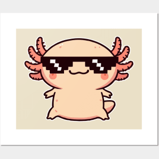 cute Thug axolotl Life Posters and Art